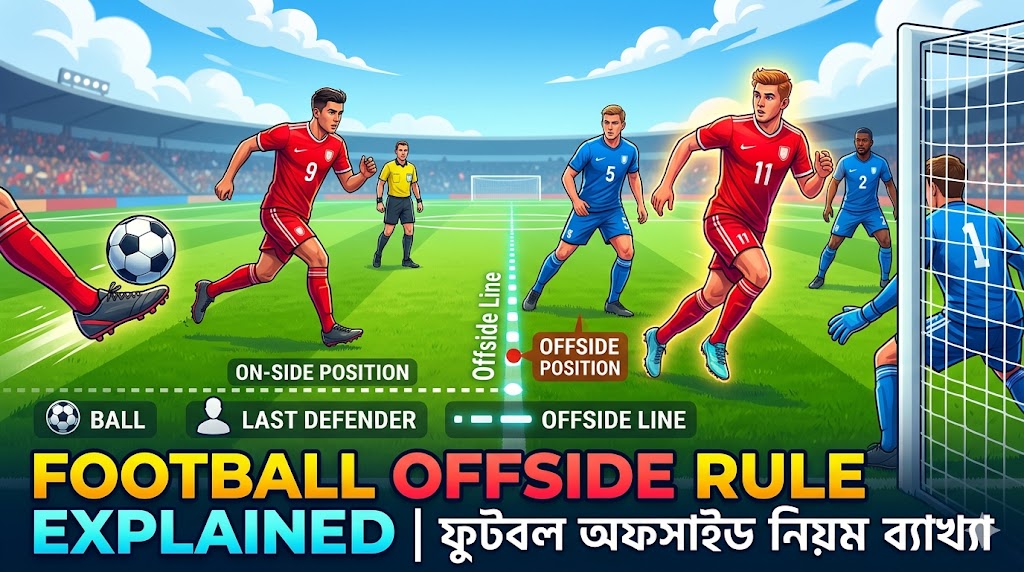 ফুটবল খেলায় অফসাইড নিয়ম- লেখক ডট মি