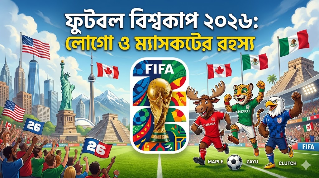 ফুটবল বিশ্বকাপ ২০২৬ খেলার মাসকট ও লোগো- লেখক ডট মি